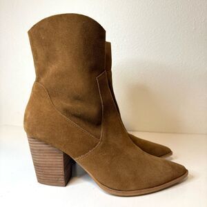 Steve Madden Janetta Tan Western Suede Boots Size 10